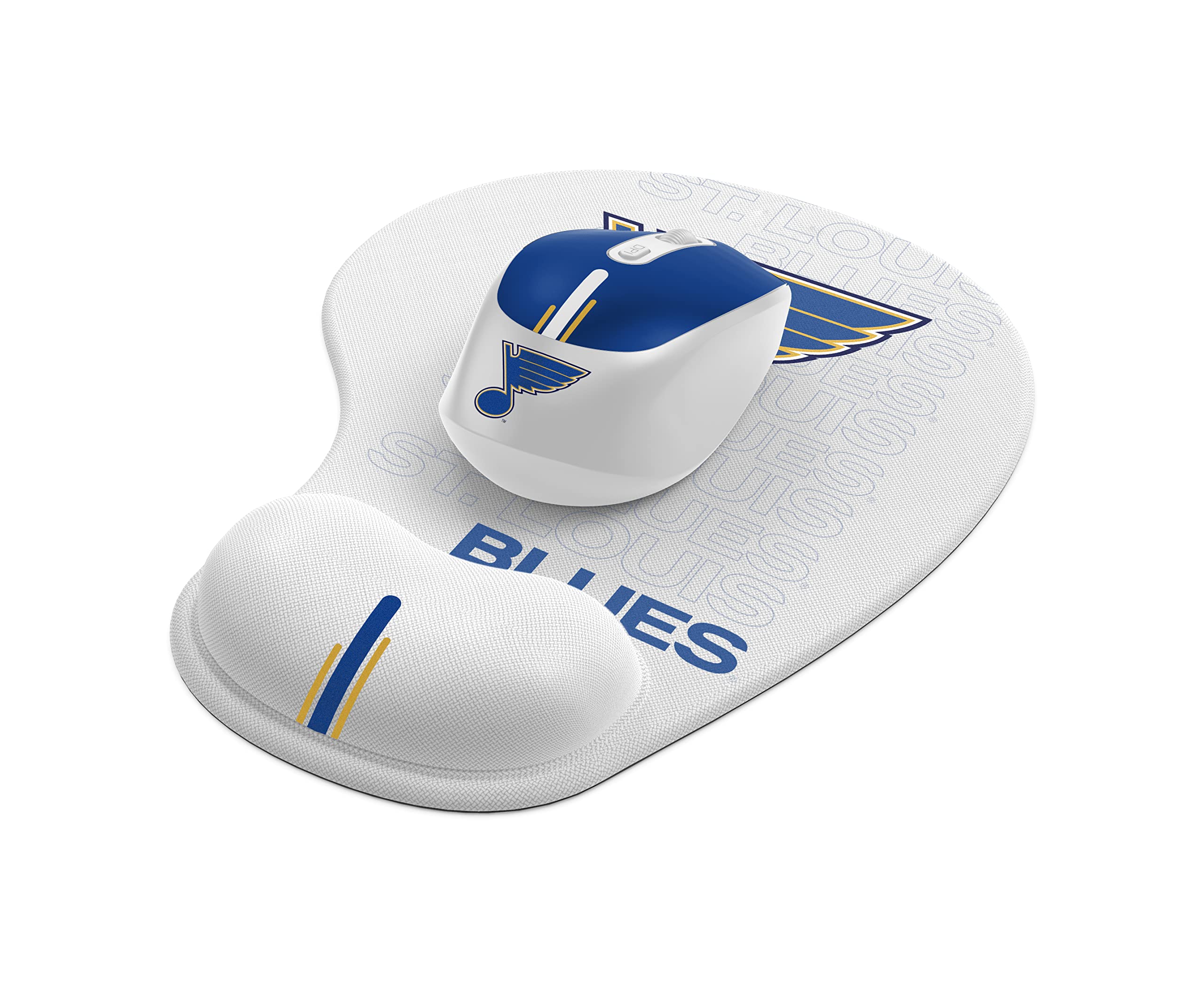 SOAR NHL St. Louis Blues Wireless Mouse with Mouse Pad - Ergonomic Gaming Mouse for PC, Laptop, Mac - Perfect for Hockey Fans, Office Work & Gaming Setups