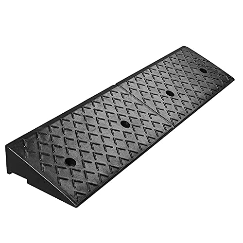 JINPENGRAN Heavy Duty Rubber Threshold Ramp - 25X100X4cm Non-Slip Car Step Ramp with Strong Bearing Capacity for Wheelchairs, Scooters & Mobility Aids - Perfect for Home Entryways, Garages & Vehicle Loading