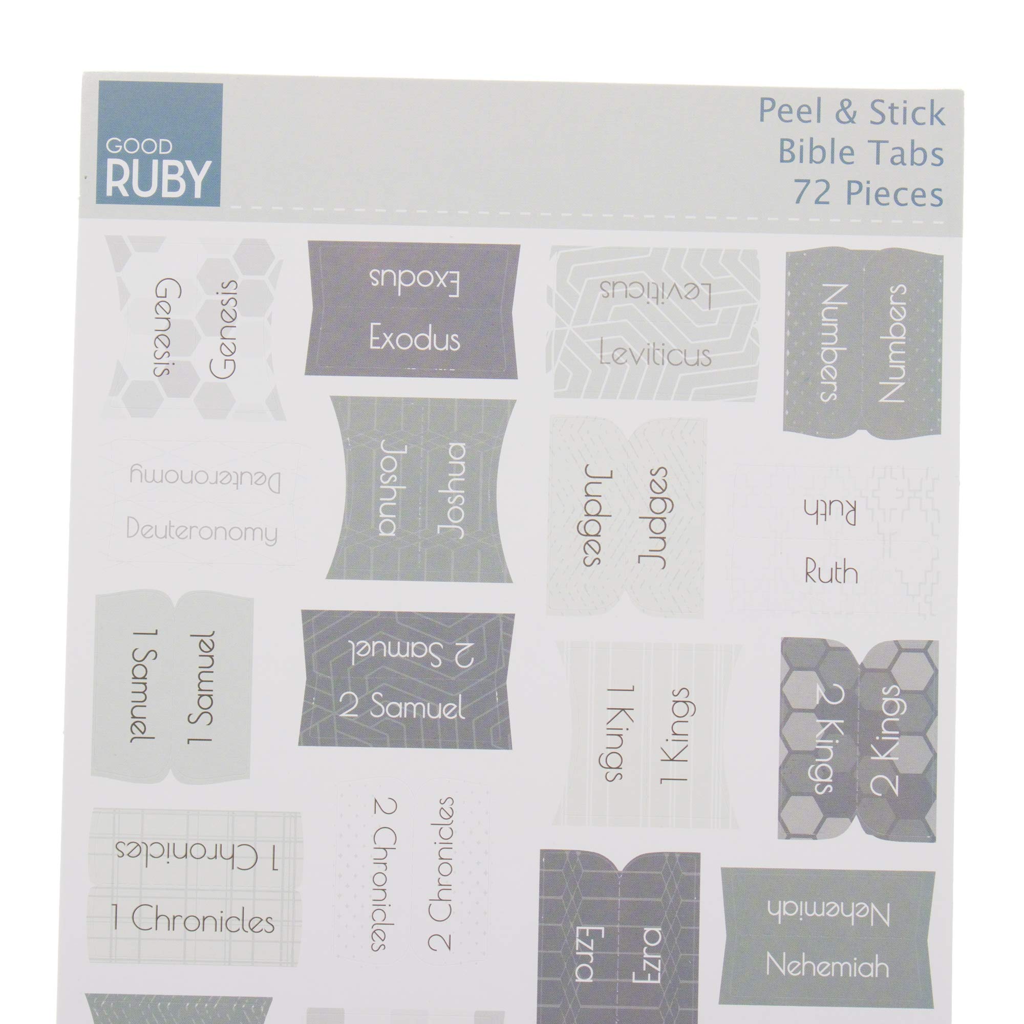 Premium Bible Tabs - Colorful Peel & Stick Book Indexing Labels (1.25
