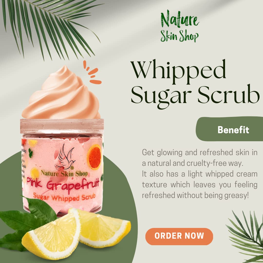 Organic Blueberry Sugar Scrub Soap - Exfoliating & Moisturizing Whipped Cream Body Scrub for Soft, Glowing Skin - Perfect for Spa Day, Self-Care & Gift Giving