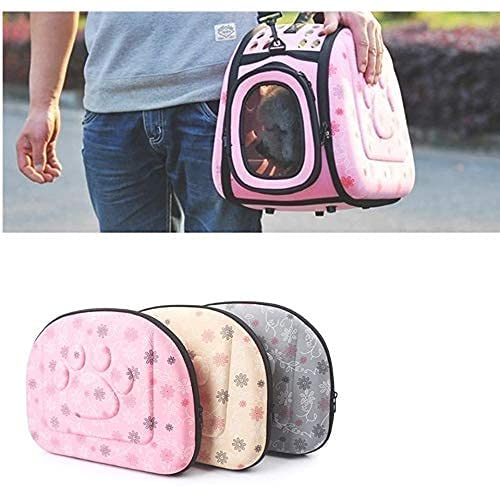 PSK PET MART Foldable Pet Carrier Backpack - Breathable EVA Soft-Sided Travel Bag for Small Dogs & Cats | Lightweight Airline Approved Shoulder Bag (Pink) | Perfect for Outdoor Adventures, Vet Visits & Daily Commutes