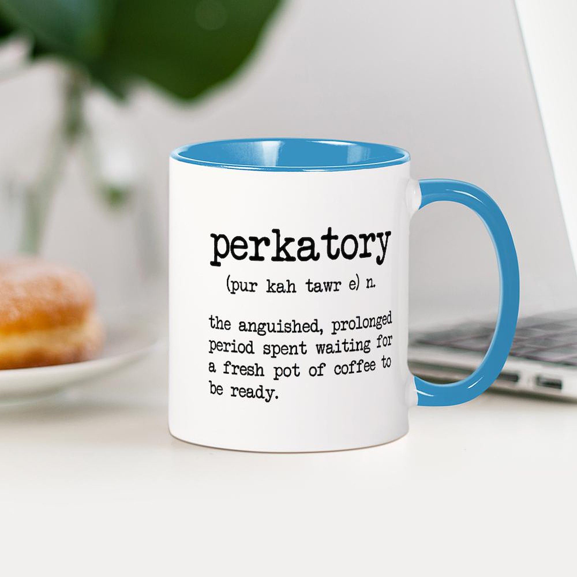 Perkatory 11 oz (325 ml) Ceramic Coffee Mug - Funny Novelty Coffee Cup for Office, Home & Gifts - Perfect for Tea, Hot Chocolate & Morning Brews