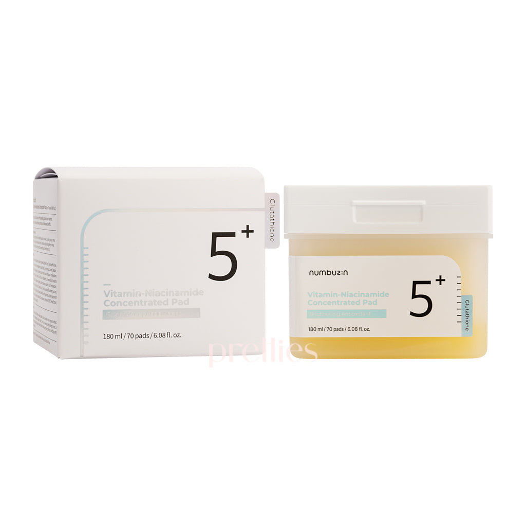Numbuzin No.5 Vitamin Niacinamide Concentrated Pads - 70 Count | Brightening & Pore Care | Korean Skincare for Glowing Skin | Perfect for Daily Toner Step & Travel Skincare Routine
