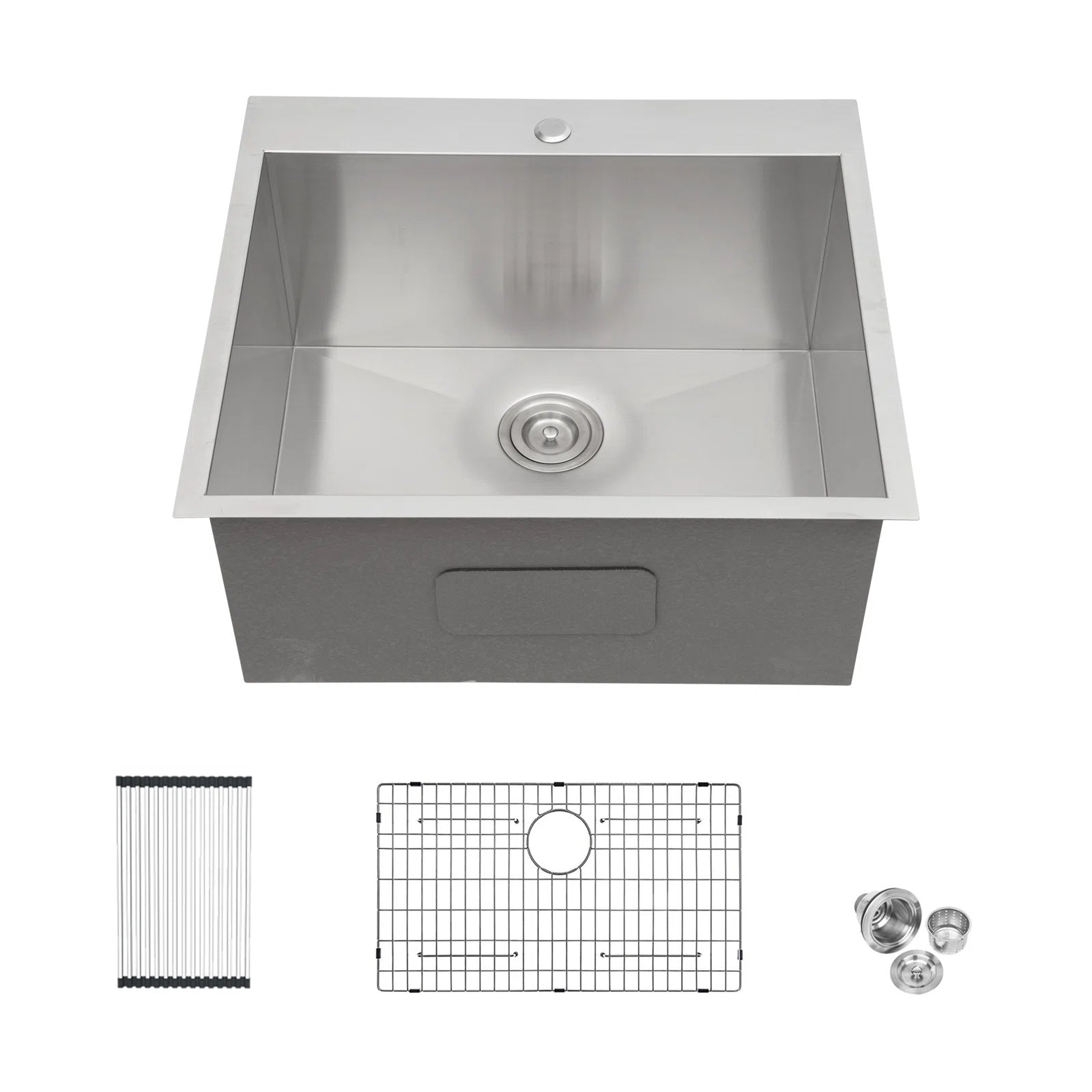 Lordear Stainless Steel Drop-in Single Bowl Deep Laundry Utility Sink - Heavy Duty for Basement, Garage & Utility Room Cleaning