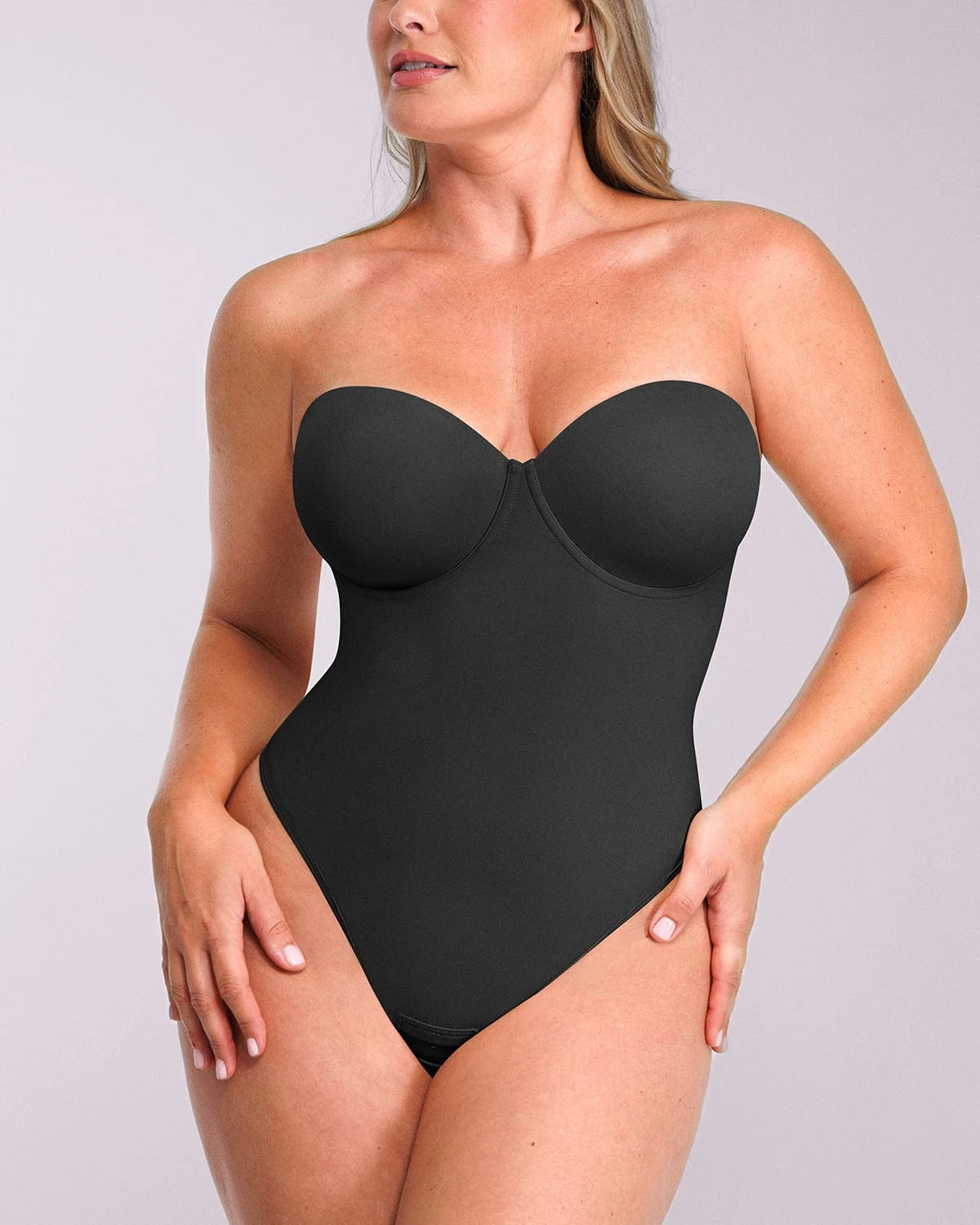 Bare Essentials™ AirSlim® Strapless Thong Bodysuit - Seamless Invisible Shapewear for Women | Perfect for Wedding, Evening Dresses & Special Occasions