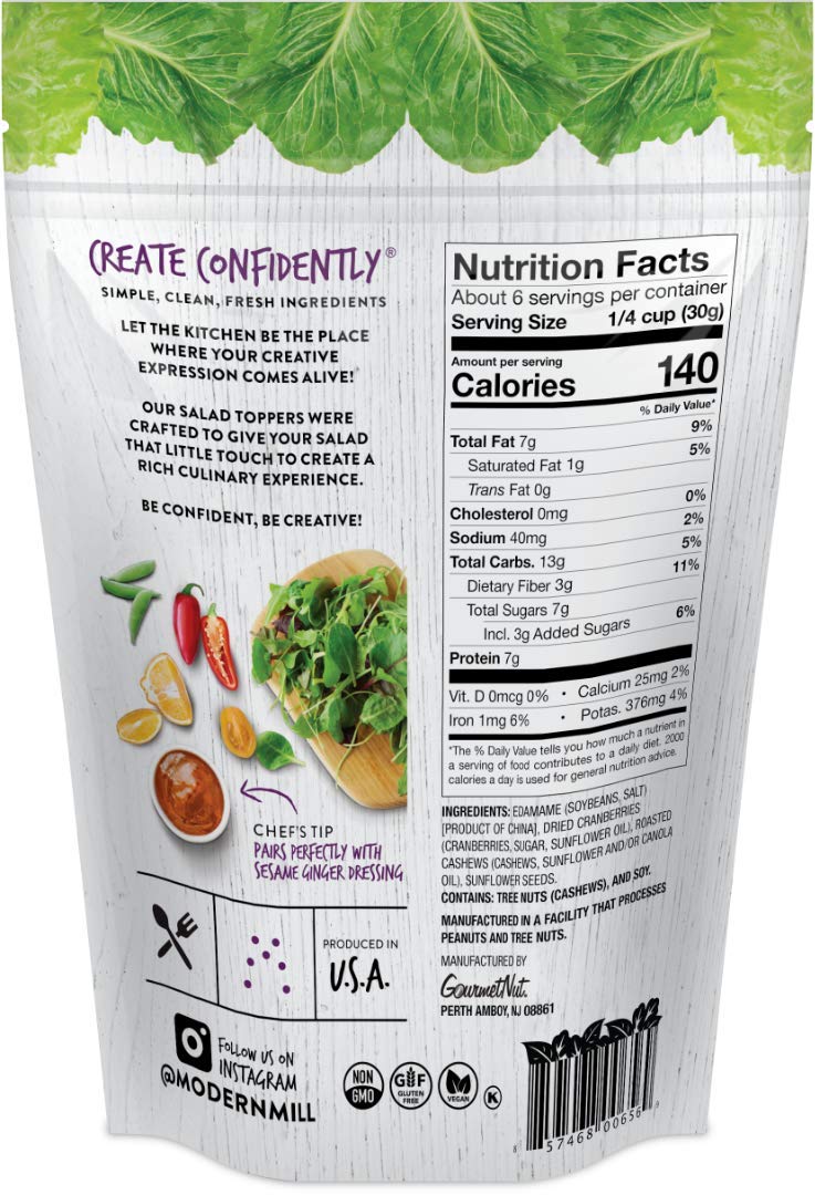 Modern Mill Protein Salad Topper - Gluten-Free, Vegan, Keto, 6oz (6-Pack) for Healthy Meals