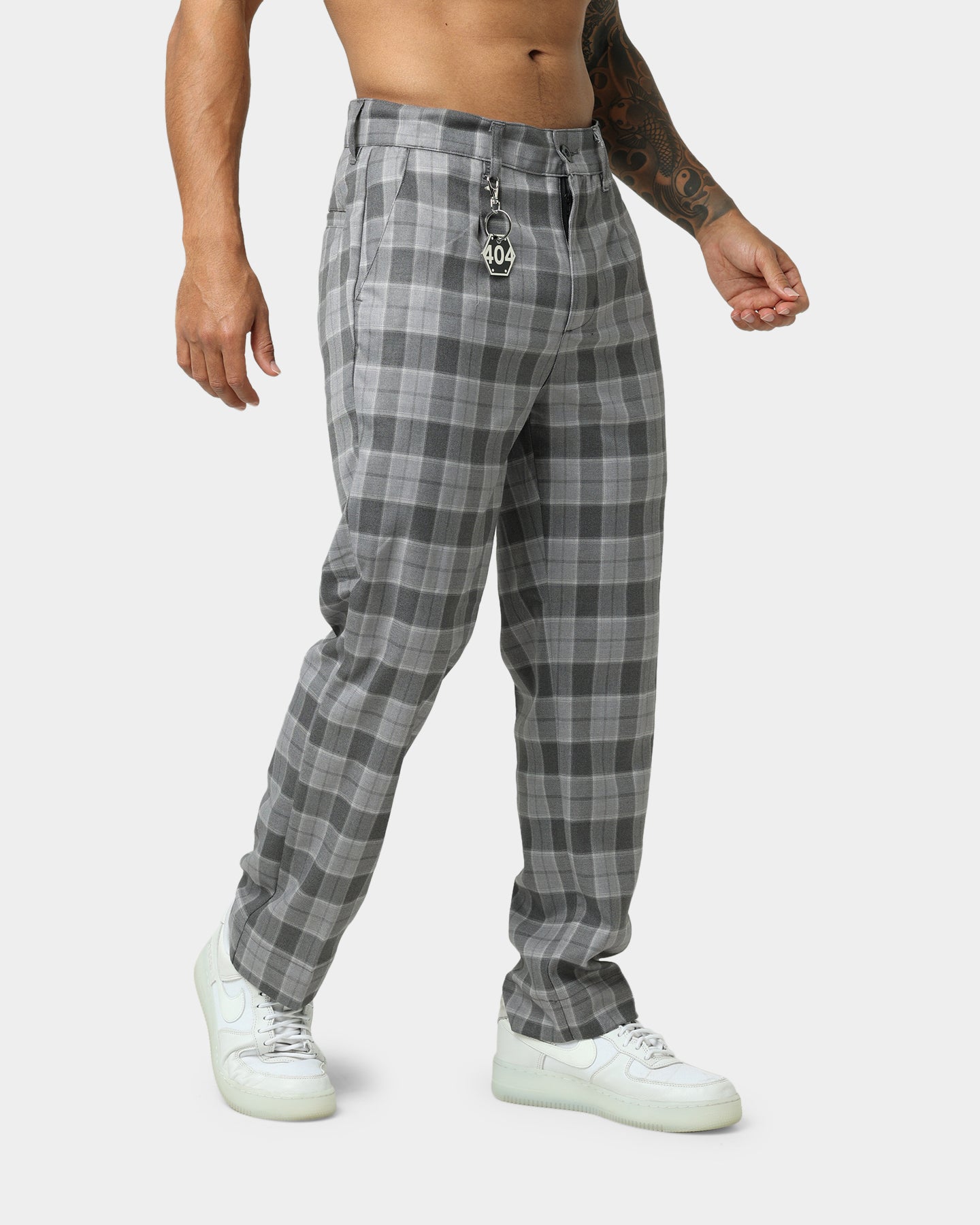 404 Heritage Trousers Off Ash Plaid - Classic Men's Casual Pants for Outdoor Adventures & Everyday Wear