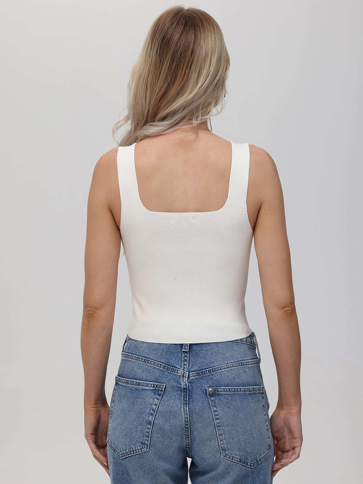 Eva Square Neck Tank Top for Women - Soft Stretchy Casual Sleeveless Shirt - Perfect for Summer, Workout, and Layering