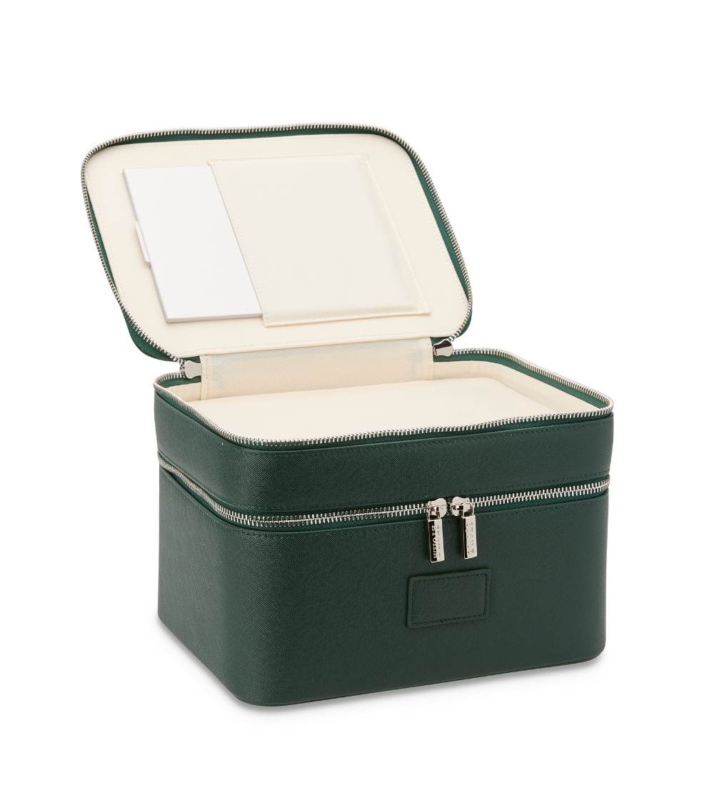 Duo Vanity Case - Travel Makeup Organizer with Mirror, Perfect for Women's Cosmetic Storage & On-the-Go Beauty Essentials | Ideal for Home, Office & Vacation Use