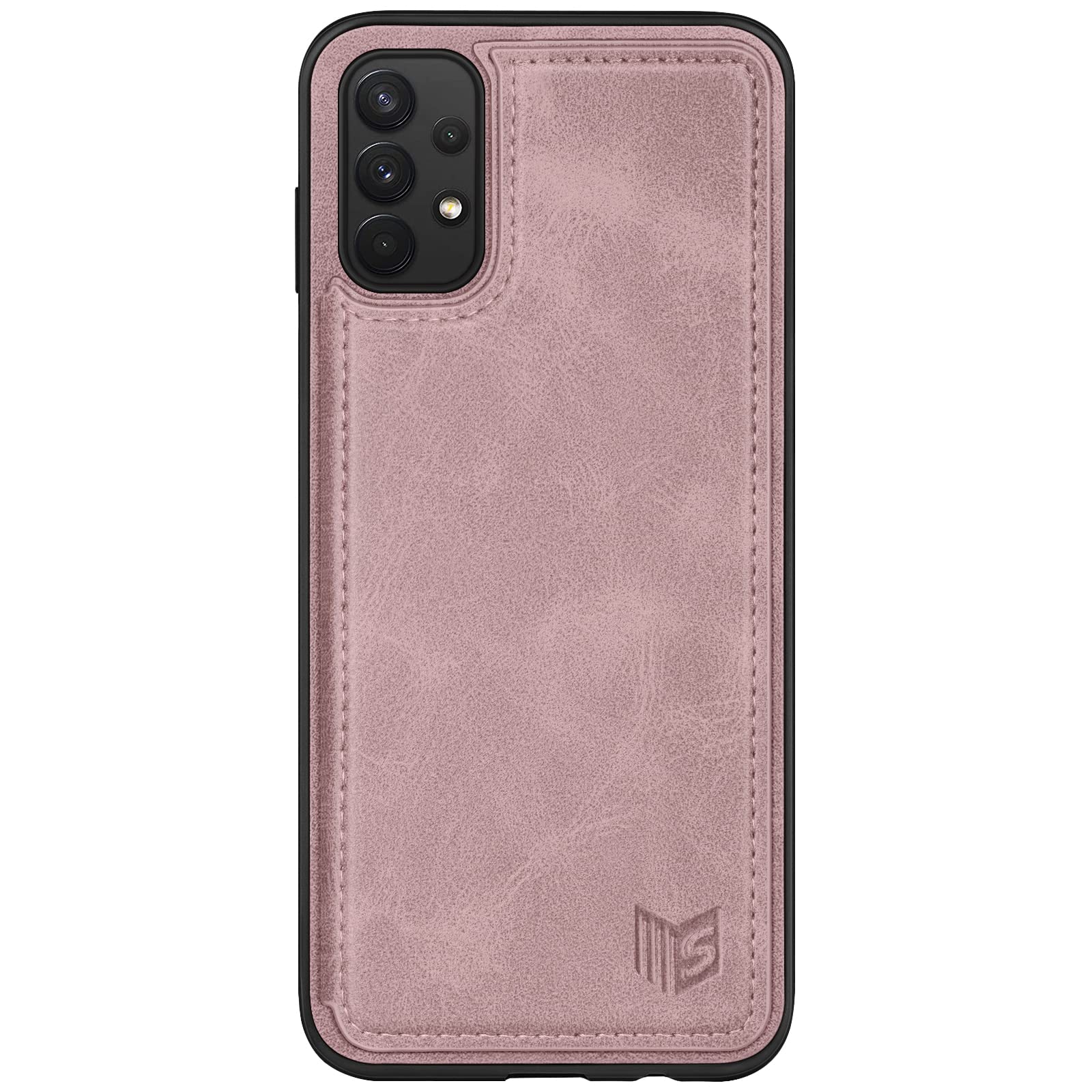 RFID Blocking Samsung A32 5G Wallet Case - Rose Gold PU Leather Cover with Card Holder for Women & Men | Daily Use & Travel Protection