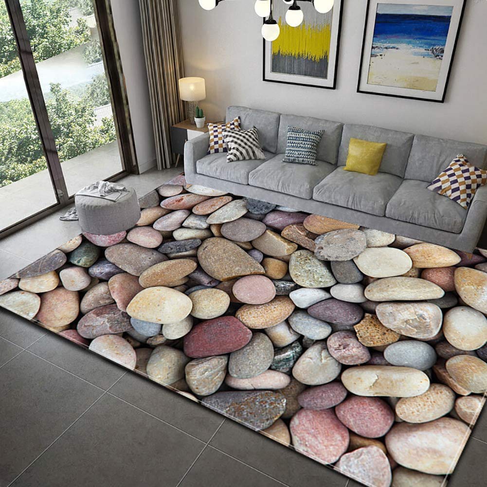 Non-Slip 3D Cobblestone Pattern Doormat - Durable Floor Mat for Hallway, Balcony, Stairs & Living Room | Waterproof & Wear-Resistant Entryway Rug for Home & Office Decor