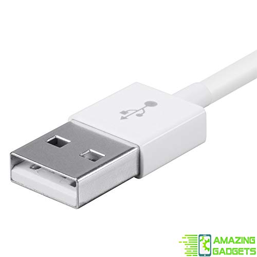 2 Pack MFi Certified Lightning to USB Cable - Fast Charging & Sync for iPhone 14/13/12/11/X/8/7/6/5/SE, iPad Pro/Air/Mini, iPod Touch - Durable 3.3FT White Cable - Perfect for Home, Office & Travel Charging