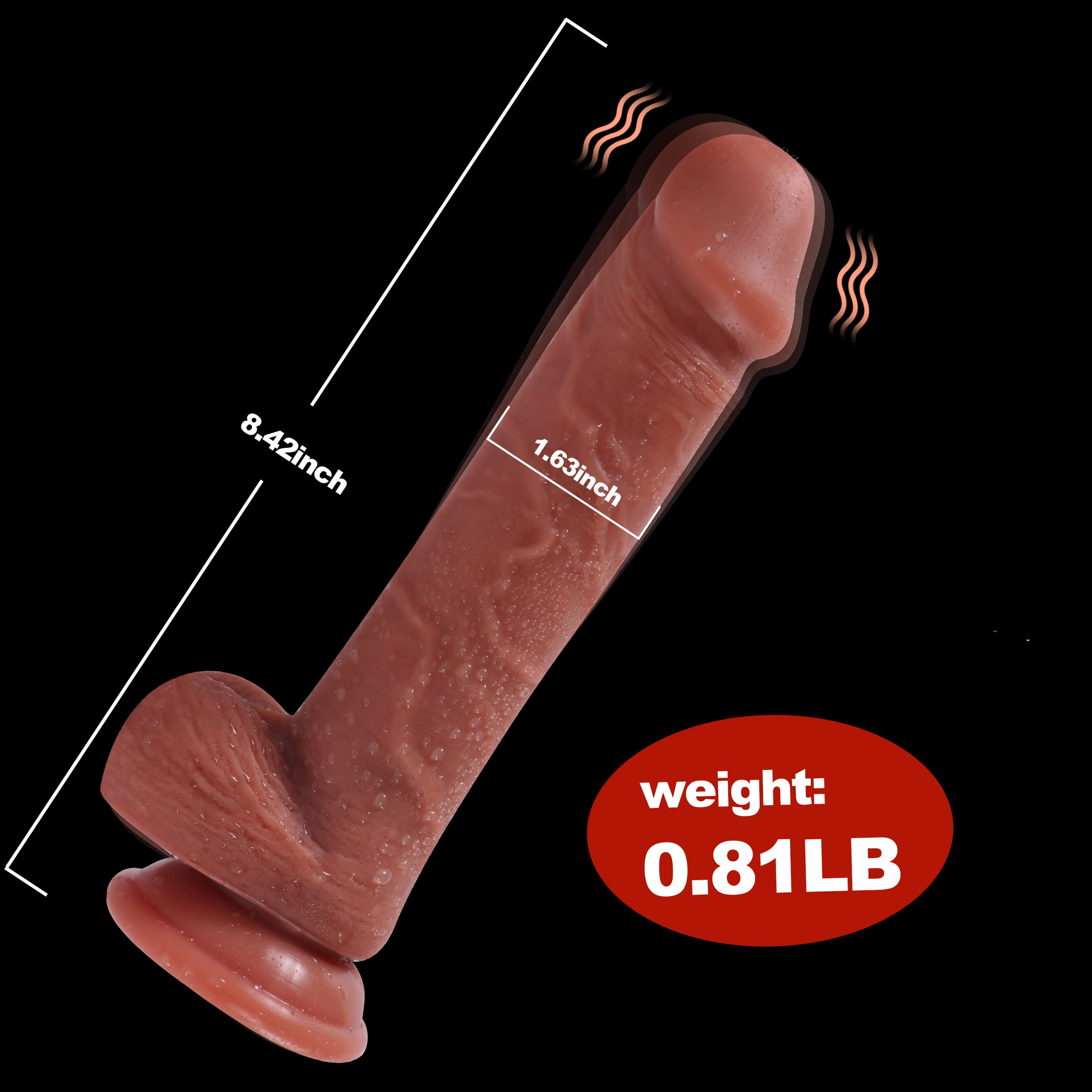 Realistic Ejaculating Dildo with 10 Vibrating Modes - 8.5 Inch Squirting Dildo & G-Spot Stimulator for Women | Electric Anal Plug Adult Sex Toy for Couples Play and Solo Pleasure