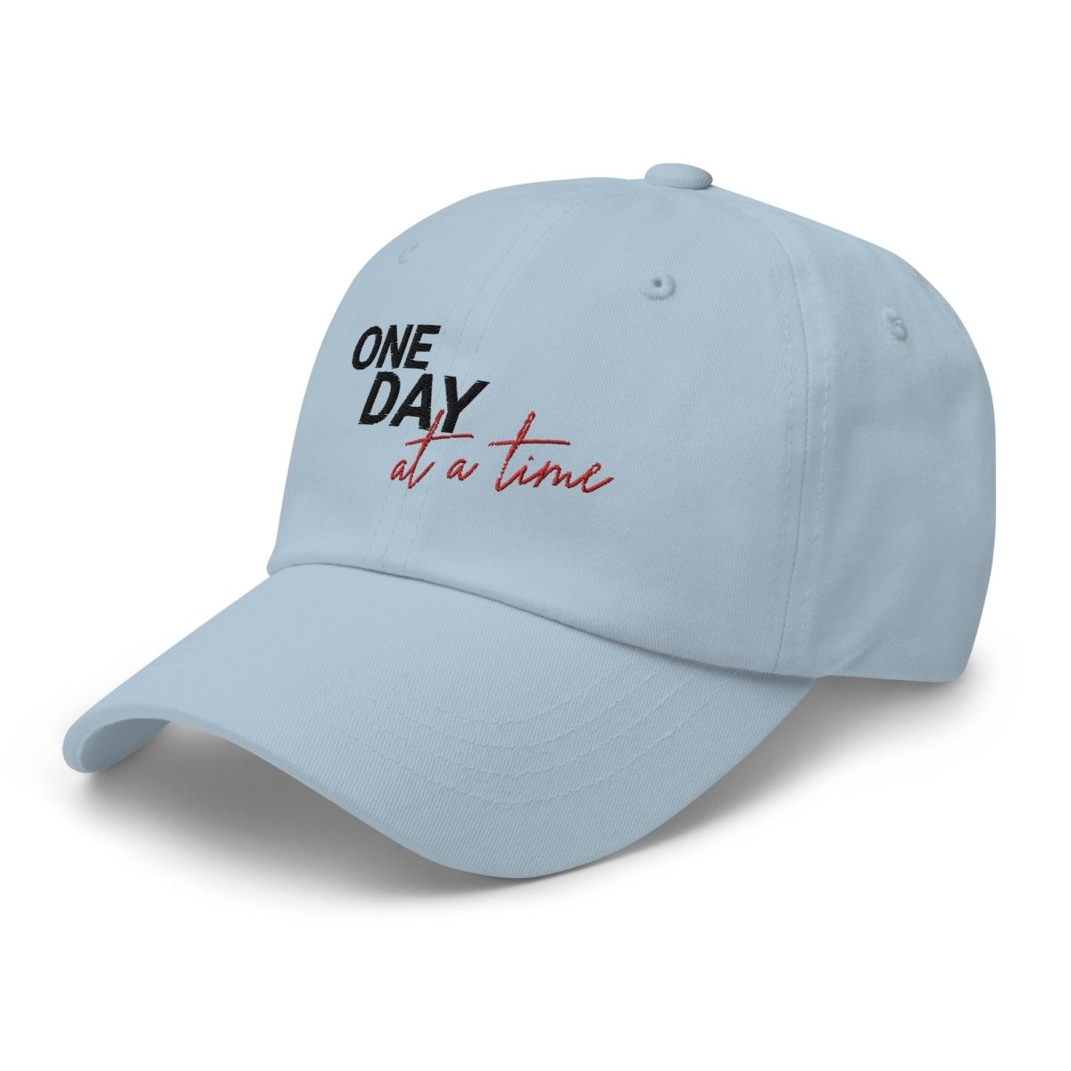 One Day At A Time Embroidered Dad Hat - Adjustable Cotton Baseball Cap for Men & Women - Perfect for Outdoor Activities, Sports & Casual Wear