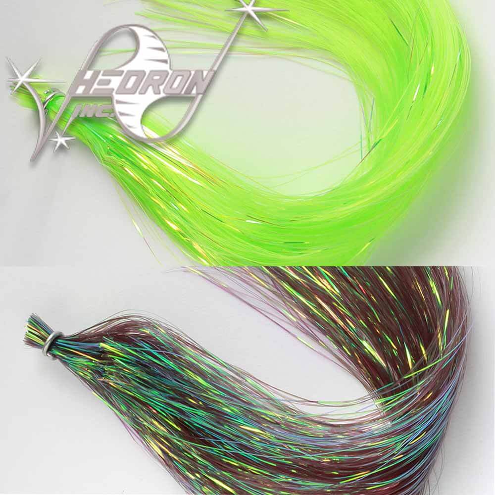 Hedron Dyed Pearl Flashabou - Vibrant Fishing Lure Material for Fly Tying & Streamer Patterns | Perfect for Trout, Bass, and Saltwater Fishing