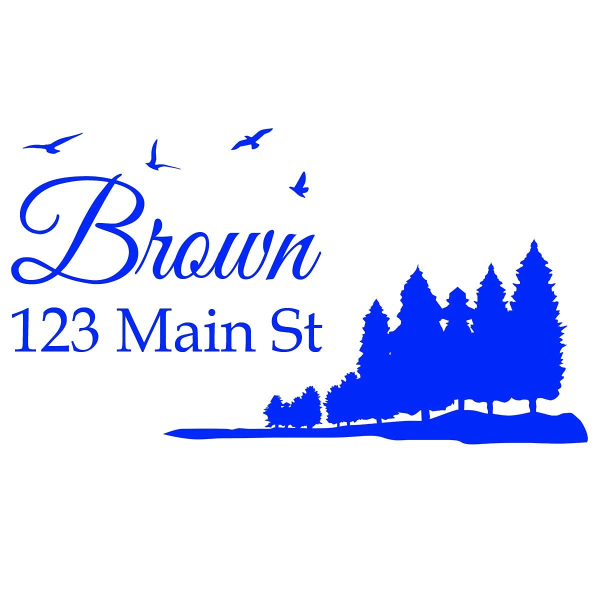 VWAQ Custom Mailbox Address Decal - Personalized Family Name Sticker for Home Decor - CMB29 (Blue) | Perfect for Mailbox, Front Door & House Number Sign