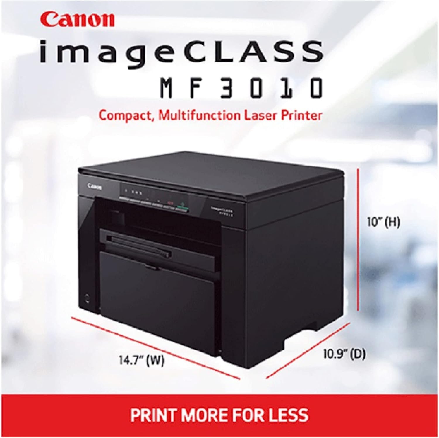 Canon imageCLASS MF3010 Wireless Laser Printer All-in-One - Print, Copy, Scan | Compact Home & Office Printer for Documents & Photos | Ideal for Small Businesses & Remote Work