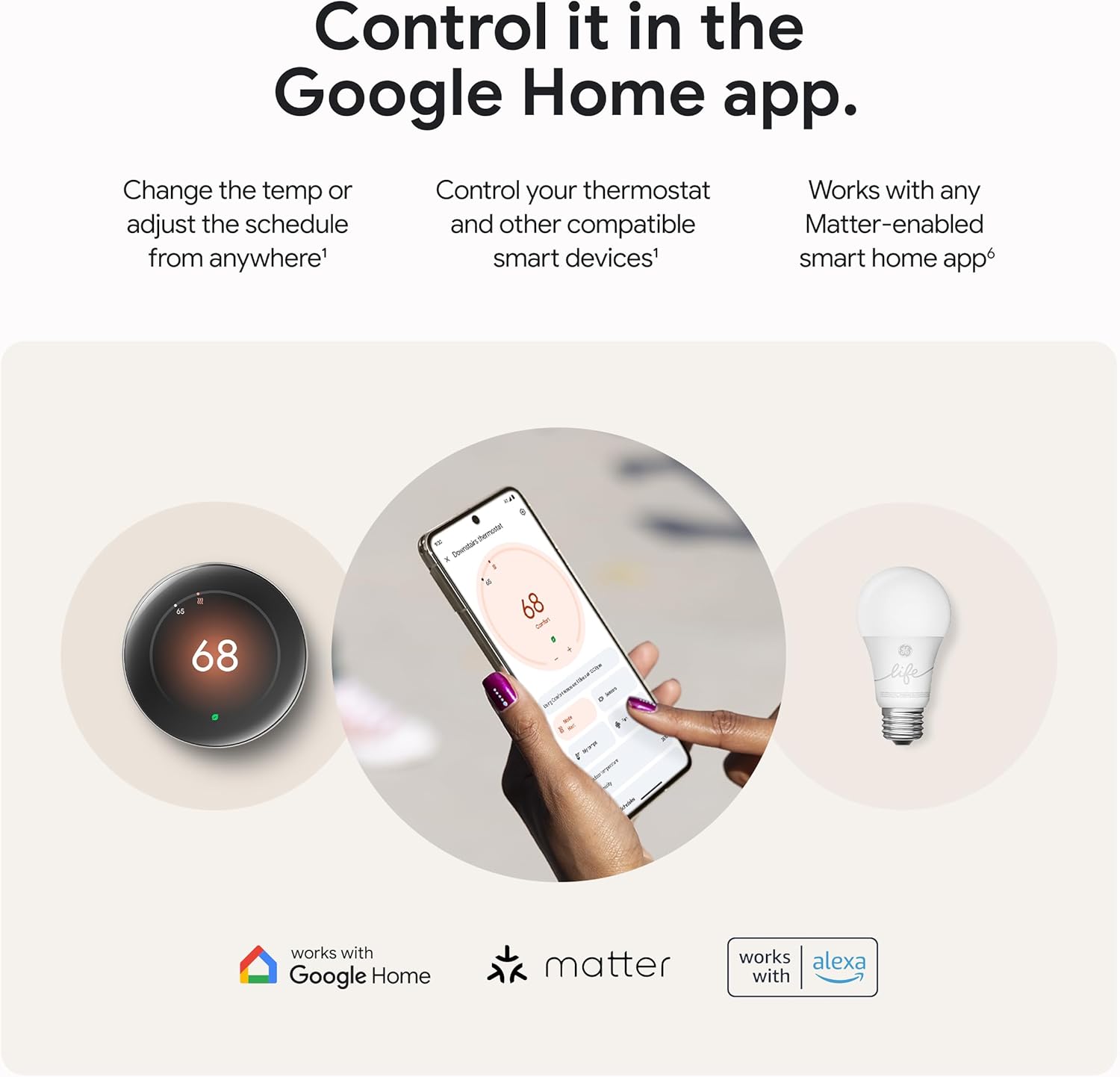 Google Nest Learning Thermostat 4th Generation (2024 Model) with Smart Temperature Sensor - Gold & Polished Silver (Renewed Like New) | Smart Home Automation & Energy Savings for Houses & Apartments