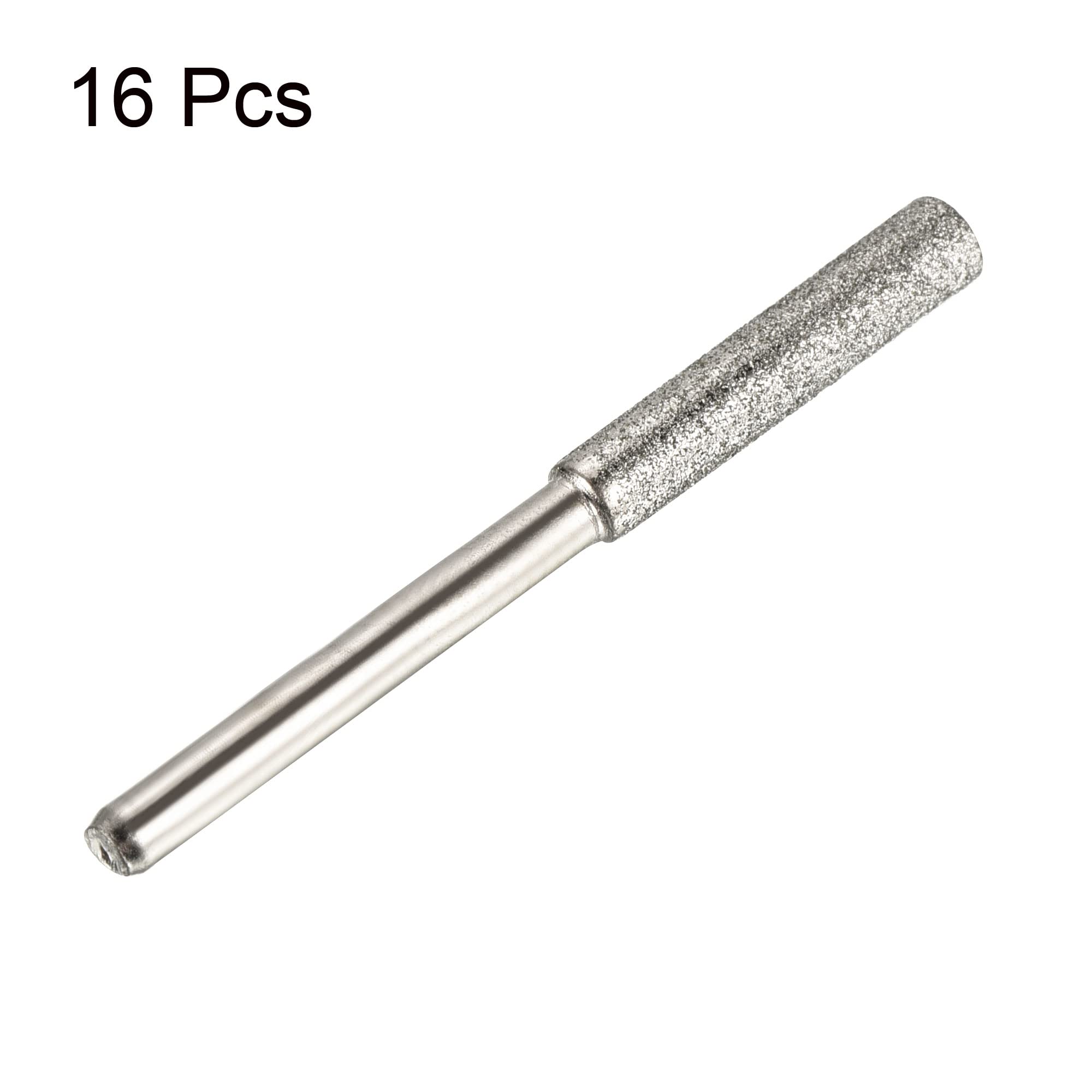 PATIKIL 5/32 Inch Diamond Chainsaw Sharpener - 16 Pack Sharpening Stones for Chainsaw Blades, Polishing & Grinding Tool (Silver) - Perfect for Woodworking, Tree Cutting & DIY Chainsaw Maintenance