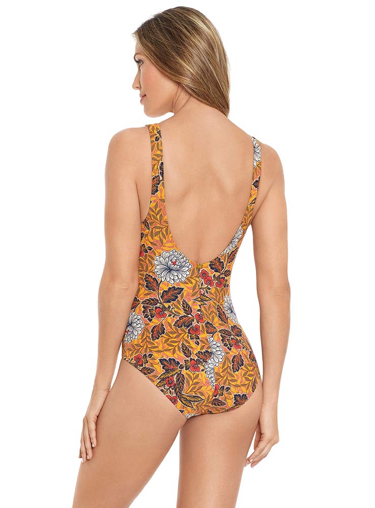 Women's One Piece Swimsuit - Rhiannon Gypsy Plunge Neckline Soft Cup Bathing Suit for Beach, Pool & Vacation | Sexy & Comfortable Swimwear