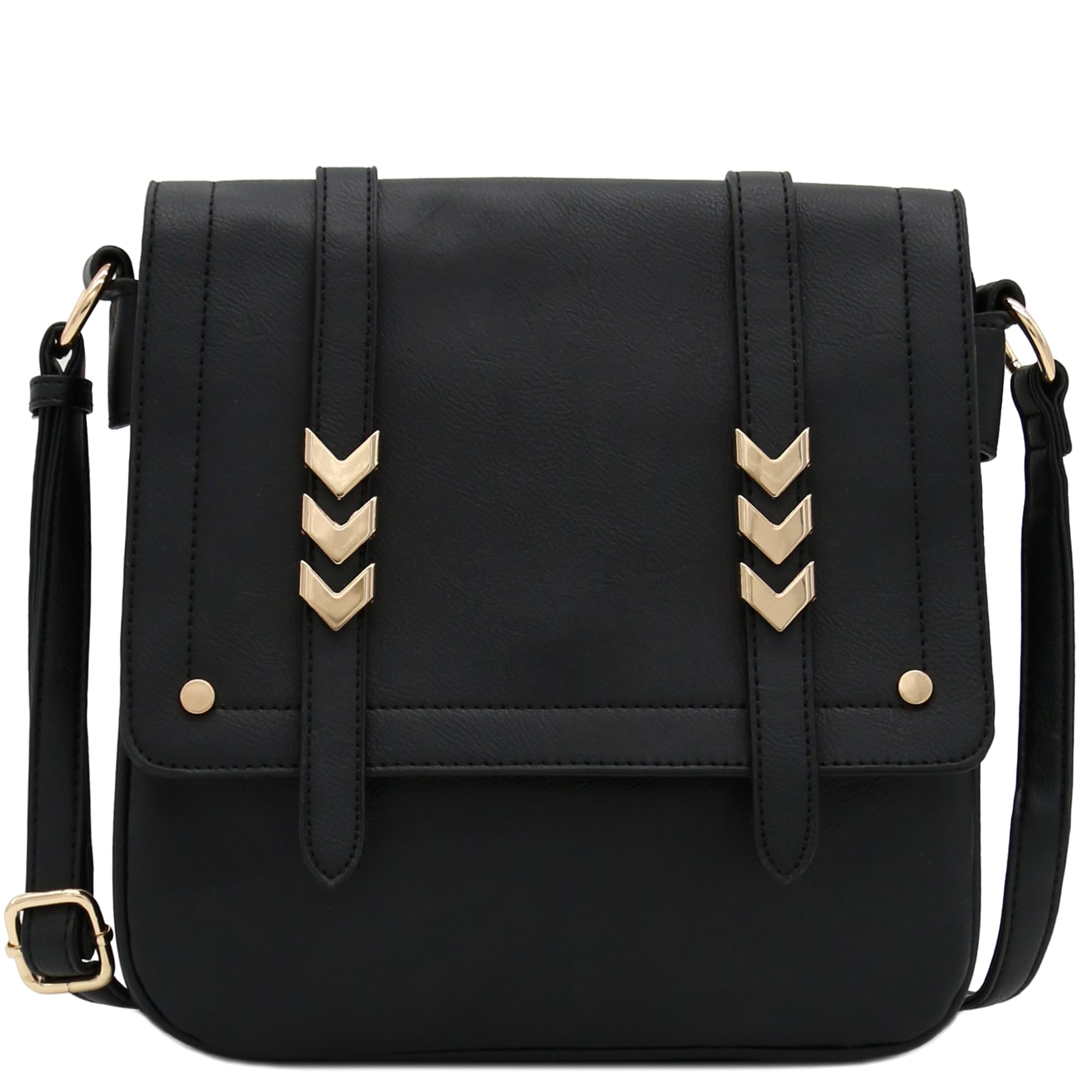 ALYSSA Double Compartment Large Flapover Crossbody Bag for Women - Stylish Leather Shoulder Purse with Adjustable Strap, Perfect for Work, Travel & Everyday Use