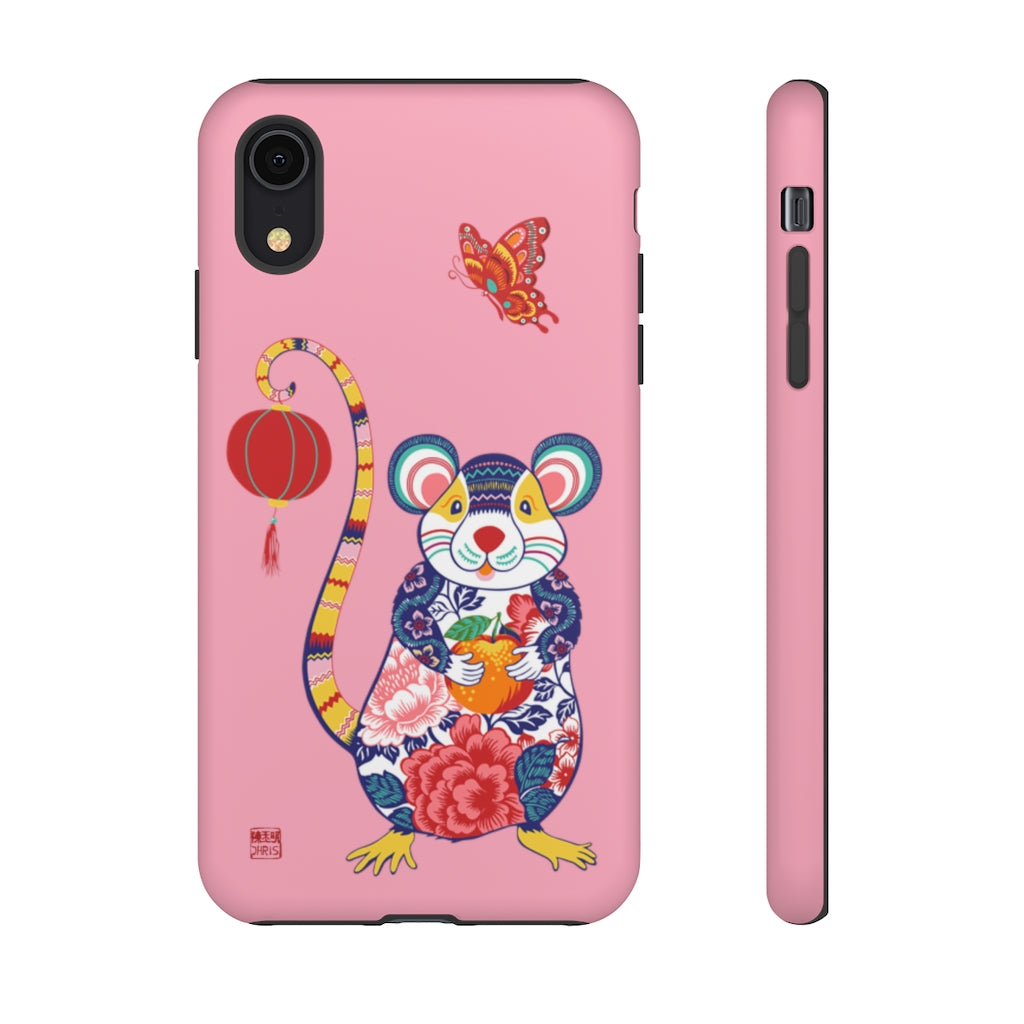 Chinese Zodiac Rat Phone Case - Cute Papercut Art Design for iPhone & Samsung - Perfect for New Year Gifts & Daily Protection