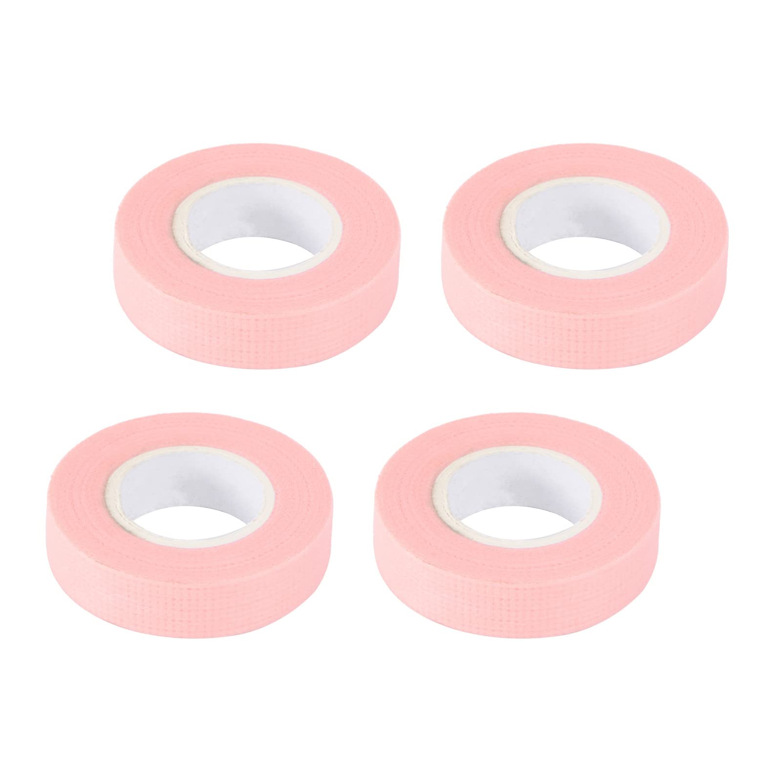 Beavorty 4 Rolls Breathable False Eyelash Tape Strips - Non-Woven Lash Extension Grafting Tapes for Professional & DIY Use (Pink) - Perfect for Salon, Home Use & Makeup Artists