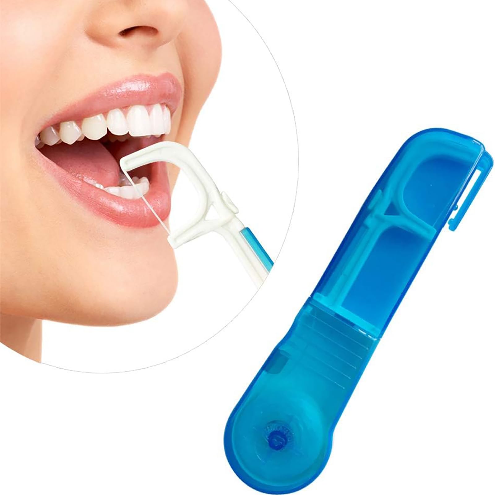 30M Self-Cut Dental Floss Sticks - Mint Flavored Waxed Toothpicks for Teeth Cleaning | Oral Hygiene Essential for Travel, Office & Home Use