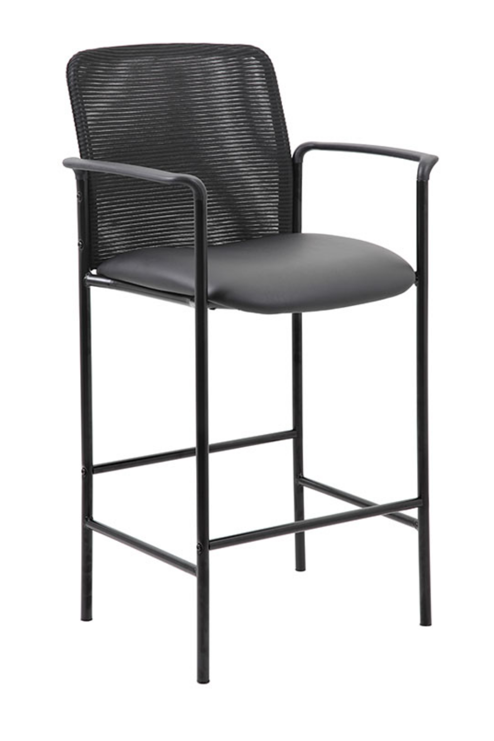 Boss Contemporary Mesh Counter Stool - Black B16909 | Modern Bar Stool for Kitchen Island, Breakfast Nook & Home Bar | Durable & Stylish Seating Solution
