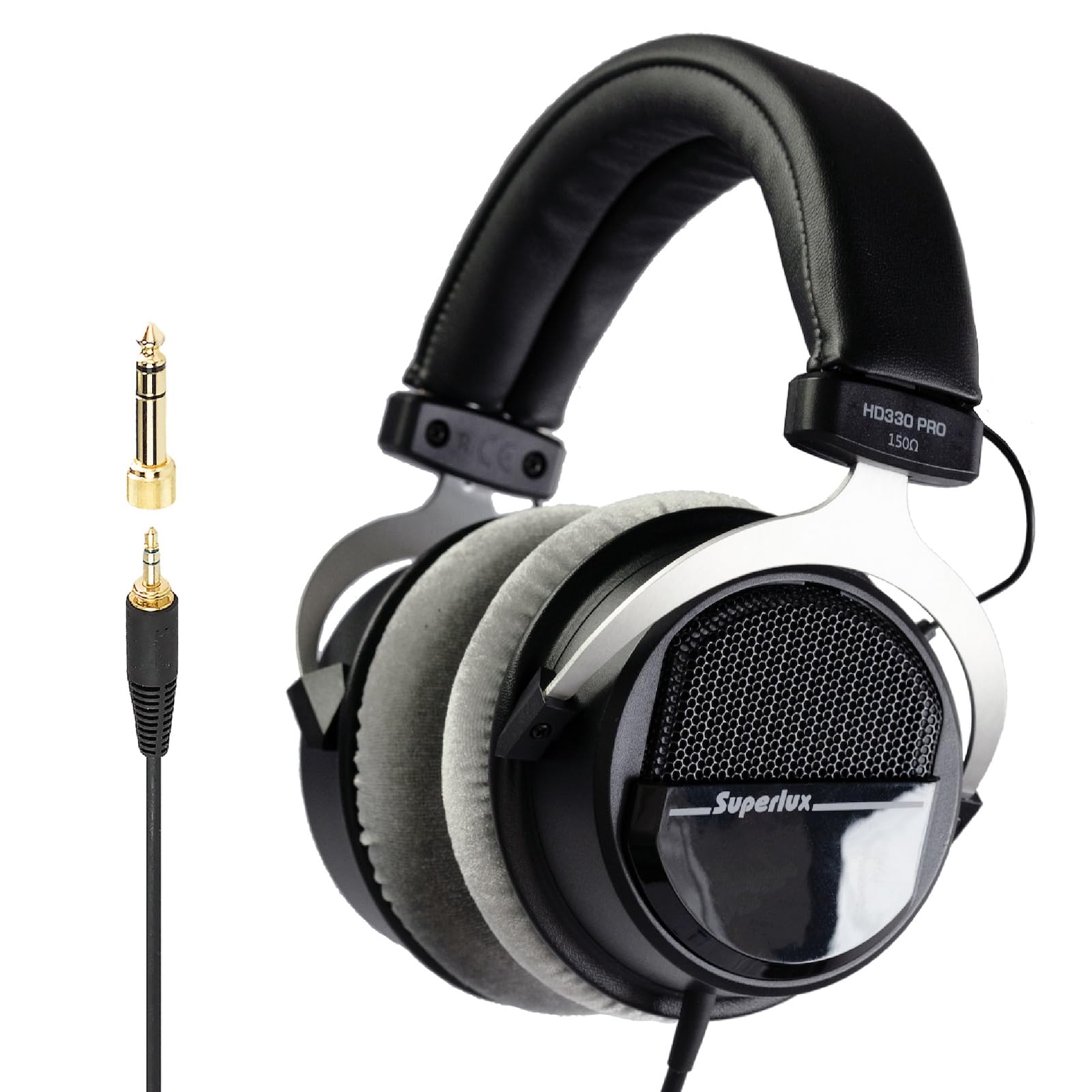 Superlux HD 330PRO 150 Ohm Professional Semi-Open Over-Ear Headphones with 40mm Neodymium Drivers | Studio-Grade Sound for Music Recording, Podcasting & Mixing | Perfect for Home Studios & Audio Professionals