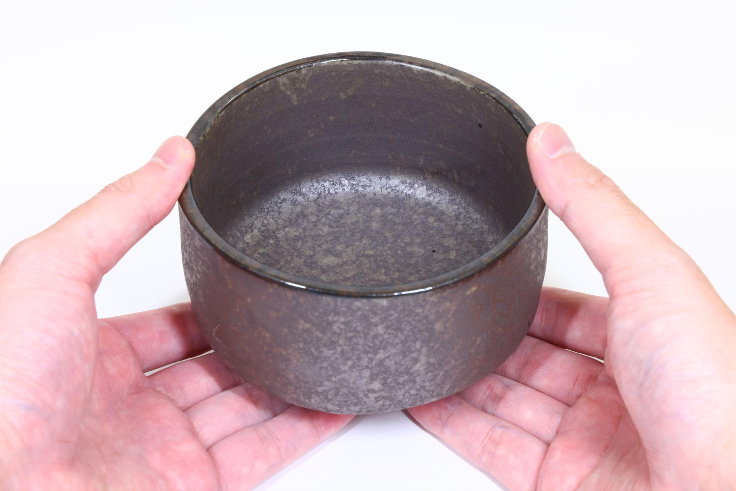 Authentic Japanese Handmade Matcha Tea Bowl - Silver Glazed Green Tea Ceremony Cup, Traditional Mino Ware Ceramic Chawan - Perfect for Tea Ceremonies, Zen Meditation & Home Decor