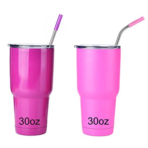 8 Pack Stainless Steel Straws - 10.5