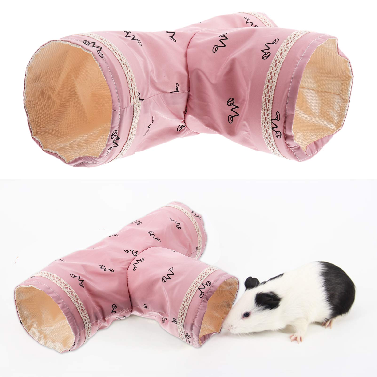 Balacoo Collapsible Hamster Play Tunnel - Durable Pet Toy for Hamsters, Guinea Pigs, Chinchillas, Rats, Puppies & Kittens | Small Animal Chew Toy & Training Aid | Perfect for Cage Enrichment & Playtime Activities