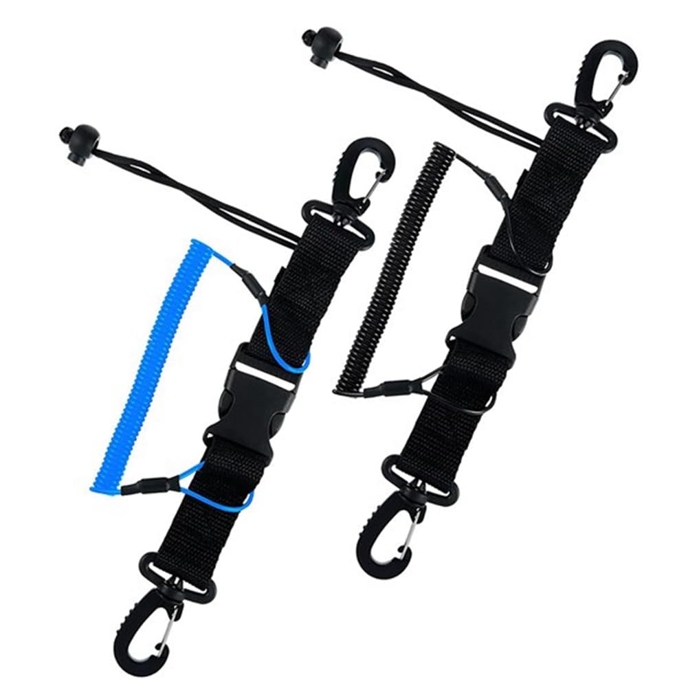 2 Pack Scuba Diving Lanyards with Quick Release - Underwater Camera & Light Holder for Diving Gear
