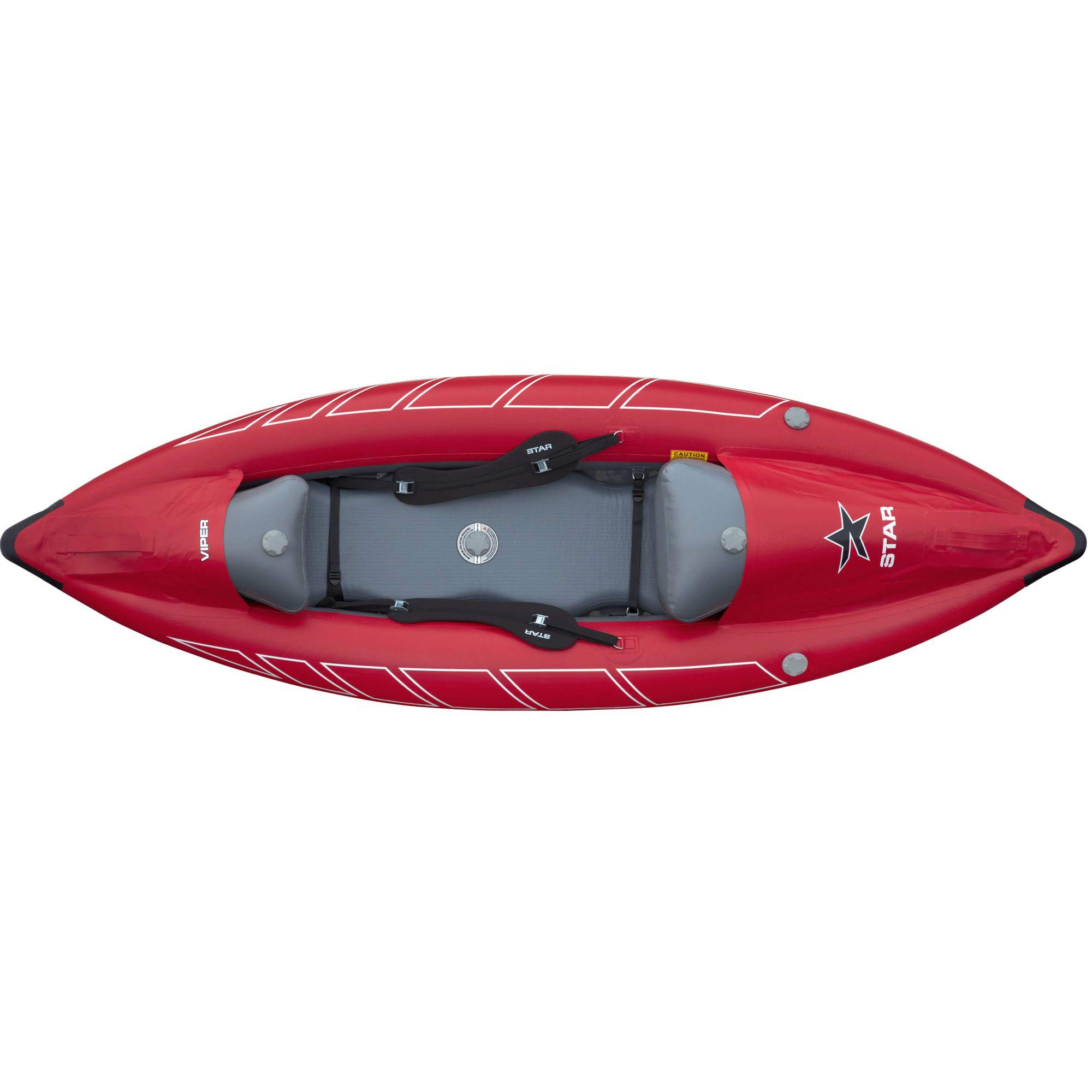 Star Viper Inflatable Kayak - Lightweight & Portable Red Kayak for Adults - Perfect for Lakes, Rivers & Ocean Adventures