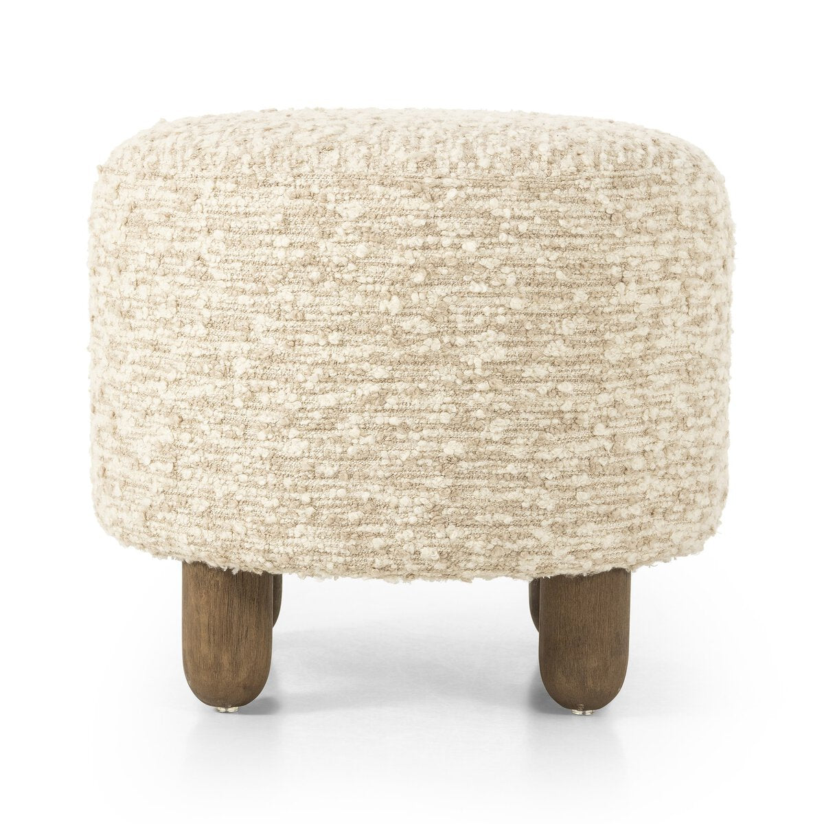 Amelia Ottoman Footstool - Solema Cream Upholstered Storage Bench for Living Room, Bedroom & Entryway - Perfect for Extra Seating, Storage & Home Decor