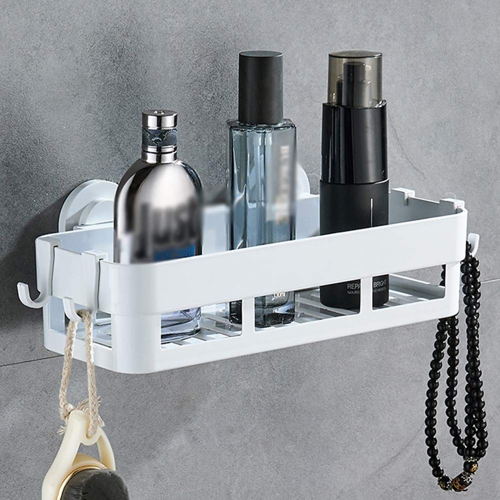 Multifunctional Shower Shelf - Wall Mounted Bathroom Storage Rack with No Drilling Required, Space Saving Rectangle Design for Shampoo, Soap & Towel Organization (Perfect for Small Bathrooms & Showers)