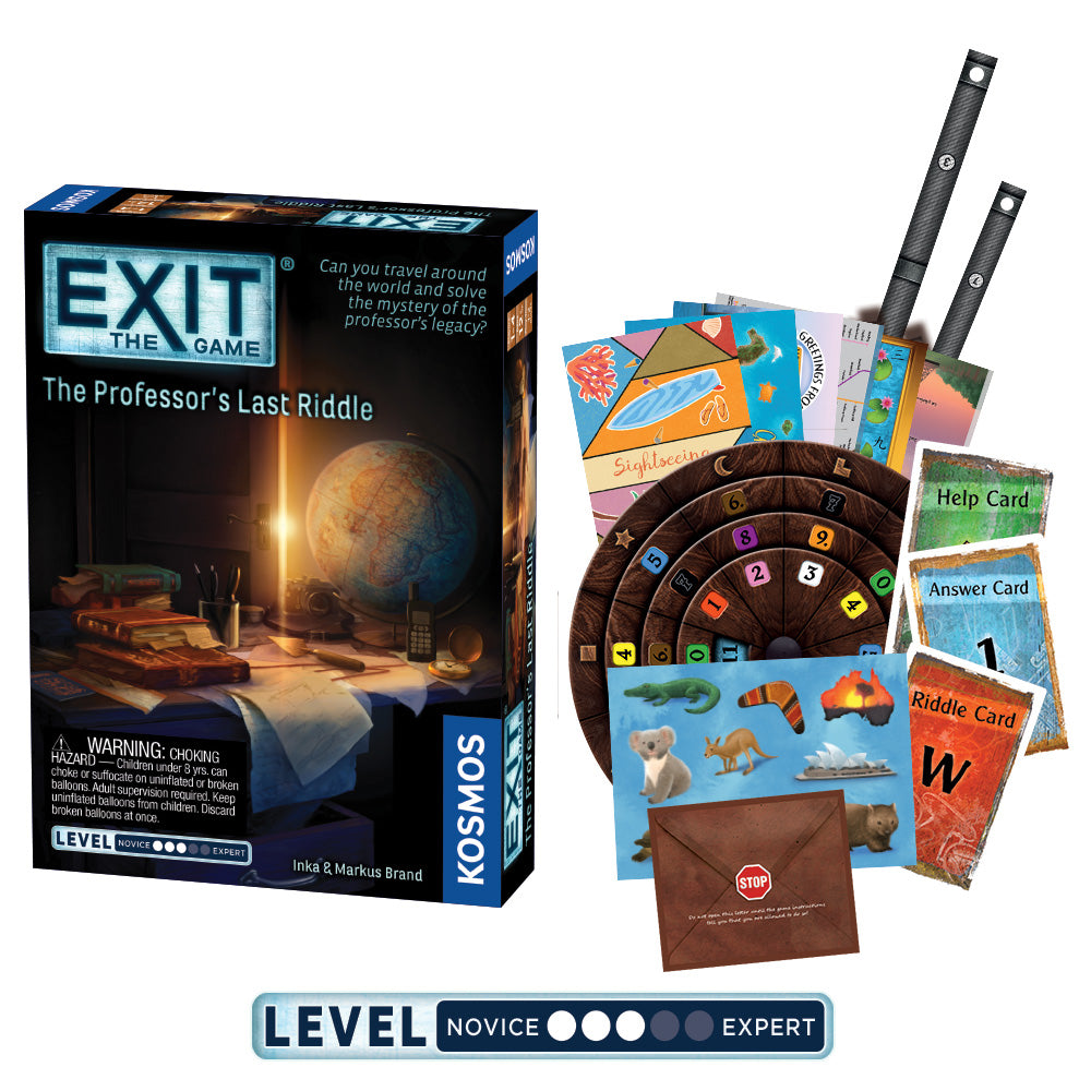 EXIT Game 3 Pack Bundle - Kids Jungle of Riddles, Professor's Last Riddle & Sherlock Holmes Disappearance | Escape Room Board Games for Family Game Night & Kids Party Activities