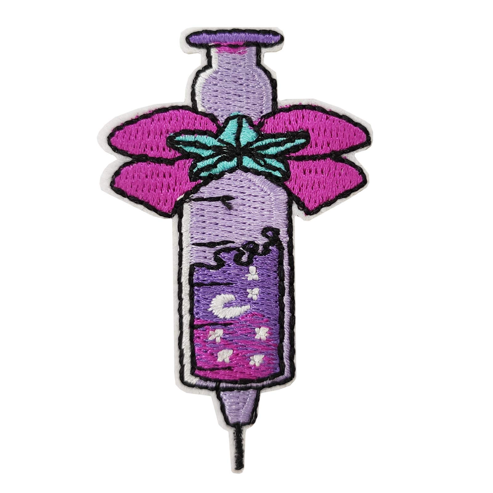 Cute Nurse & Phlebotomist Embroidered Iron-On Patch for Scrubs, Jackets & Bags - Medical Uniform Accessory for Healthcare Workers