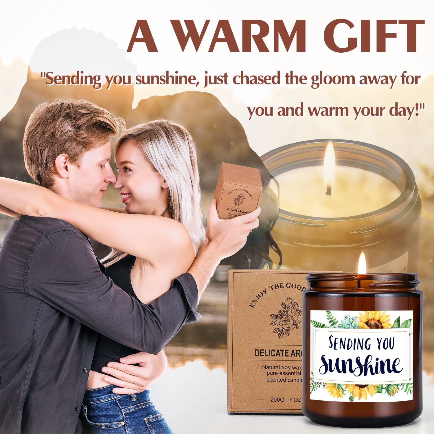 Lavender Scented Soy Wax Candles - Relaxing Aromatherapy Gifts for Women, Birthday & Christmas Presents for Best Friends, Mothers, Sisters & Coworkers | Perfect for Home Spa, Meditation & Romantic Nights