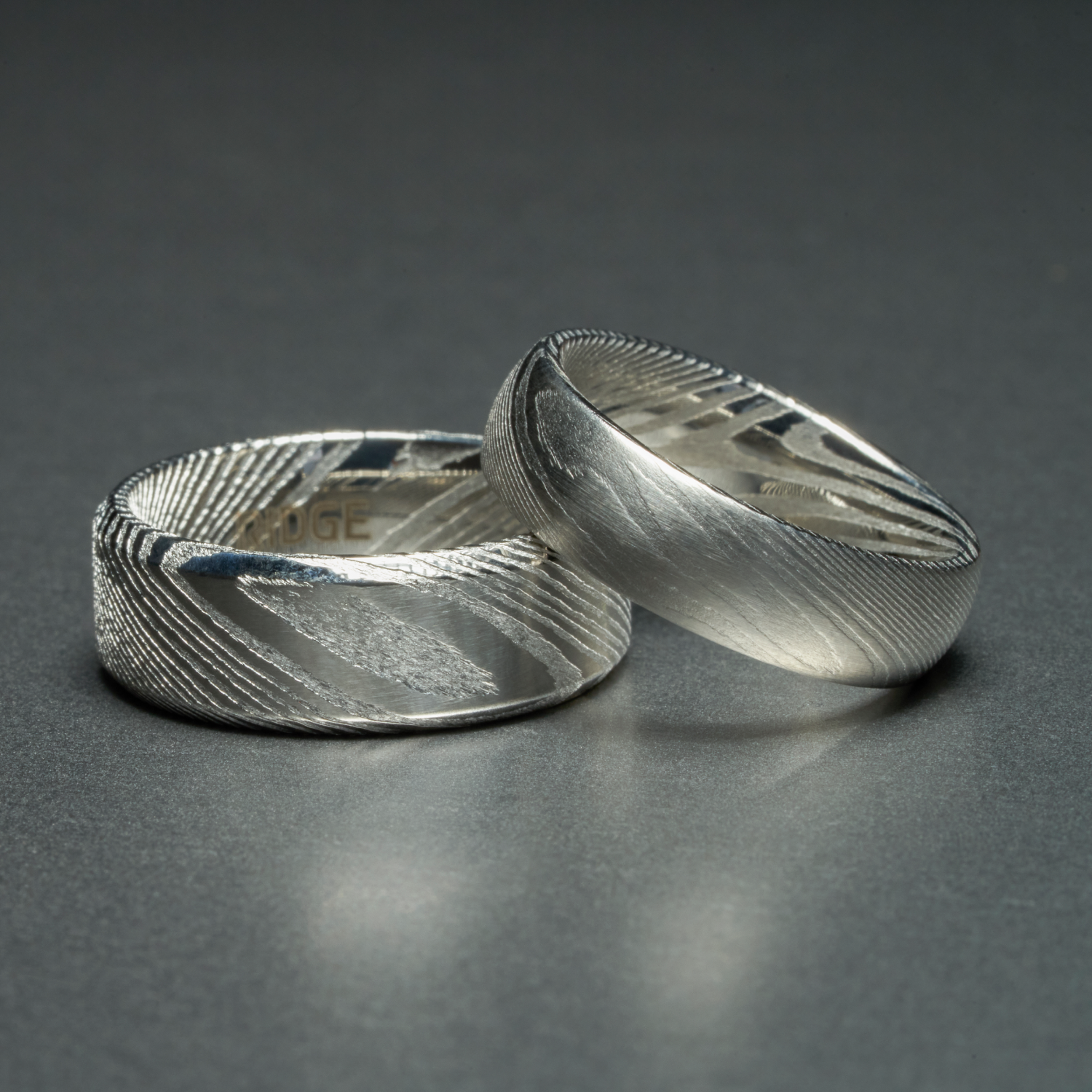 Premium Damascus Steel 6mm Rounded Ring Set for Men - Durable & Stylish Wedding Band, Anniversary Gift, or Everyday Jewelry - Perfect for Engagements, Weddings & Special Occasions