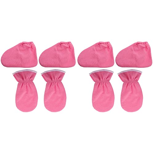 FOMIYES 8 Pcs Paraffin Wax Mitts & Booties Set - Moisturizing Spa Gloves & Foot Covers for Paraffin Wax Treatment - Insulated Hand & Foot Warmers for Women - Perfect for Home Spa, Pedicure & Manicure Therapy