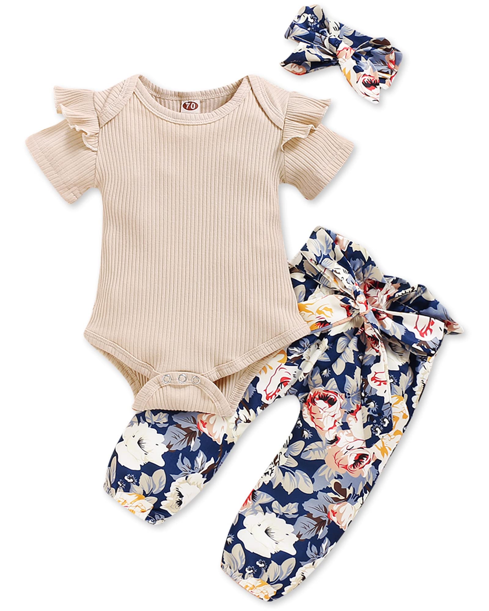 **Adorable Baby Girl Clothes Set – Long Sleeve Romper & Pants Outfit for Newborns & Infants – Soft & Cozy Fall/Winter Baby Girl Outfits – Perfect for Playdates, Holidays & Family Photos**