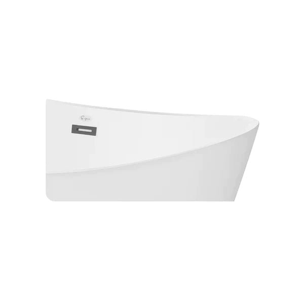Empava 59 Inch Freestanding Soaking Bathtub with 7 Color Changing LED Lights - Modern Acrylic Bathtub for Spa Relaxation at Home (59FT1518LED) | Perfect for Master Bathroom, Luxury Bath Experience