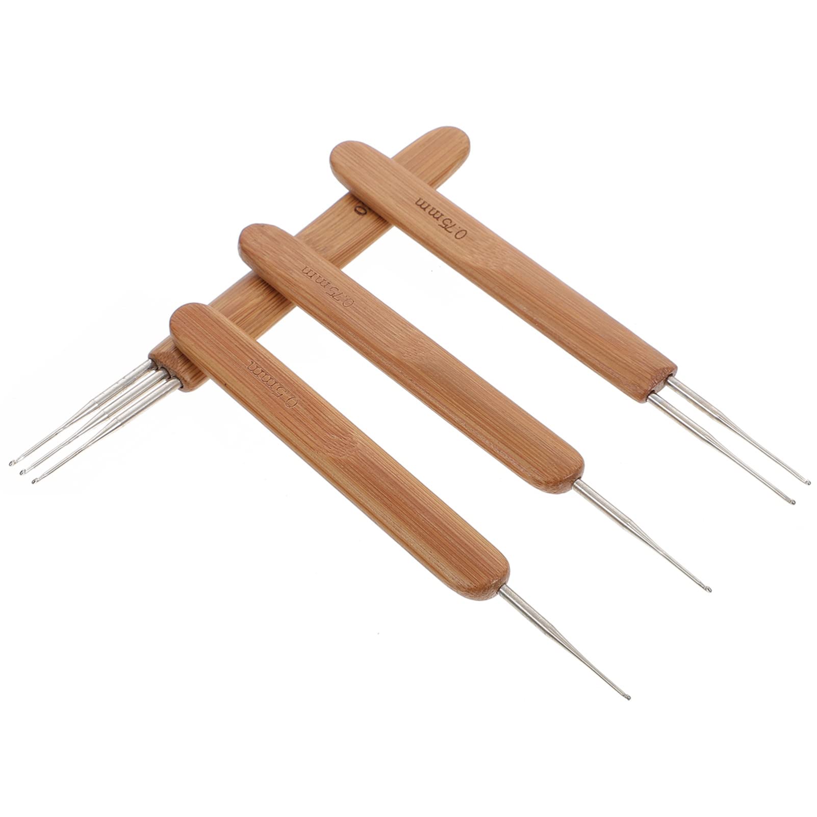 4-Piece Dreadlock Crochet Hook Set - Professional Hair Braiding Tools for Locs, Weaving & Interlocking - Perfect for Salon, DIY Hair Styling & Natural Hair Care (Includes Crochet Needles & Braiding Needles)