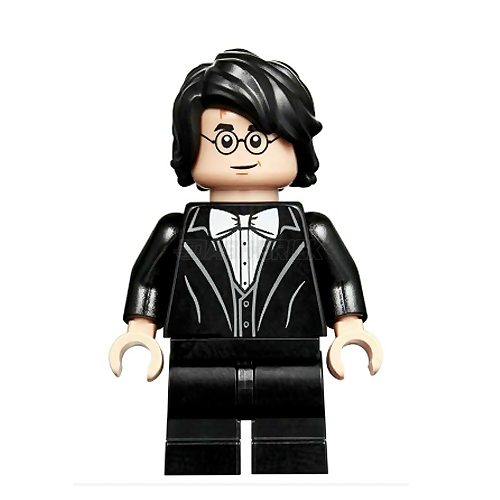 LEGO Harry Potter Minifigure - Black Suit & White Bow Tie Formal Outfit with Medium Legs | Collectible Toy for Harry Potter Fans & LEGO Enthusiasts | Perfect for Display, Gifts, and Play Scenes