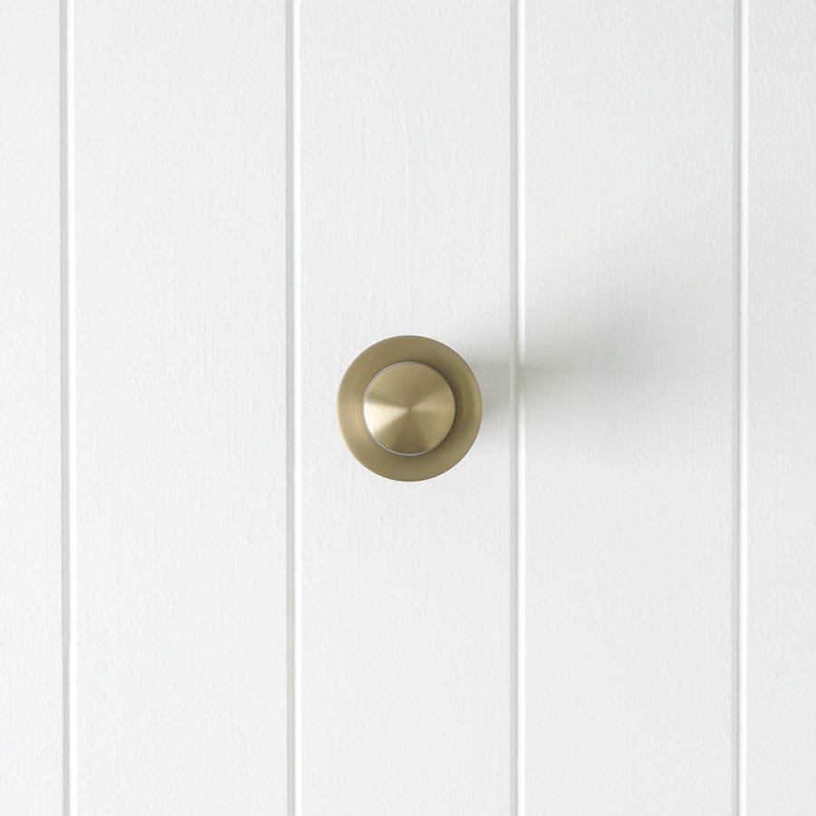 Pop Up Drain Stopper with Warm Brushed Nickel Finish - No Overflow Hole - Perfect for Bathroom Sink, Bathtub & Kitchen Basin