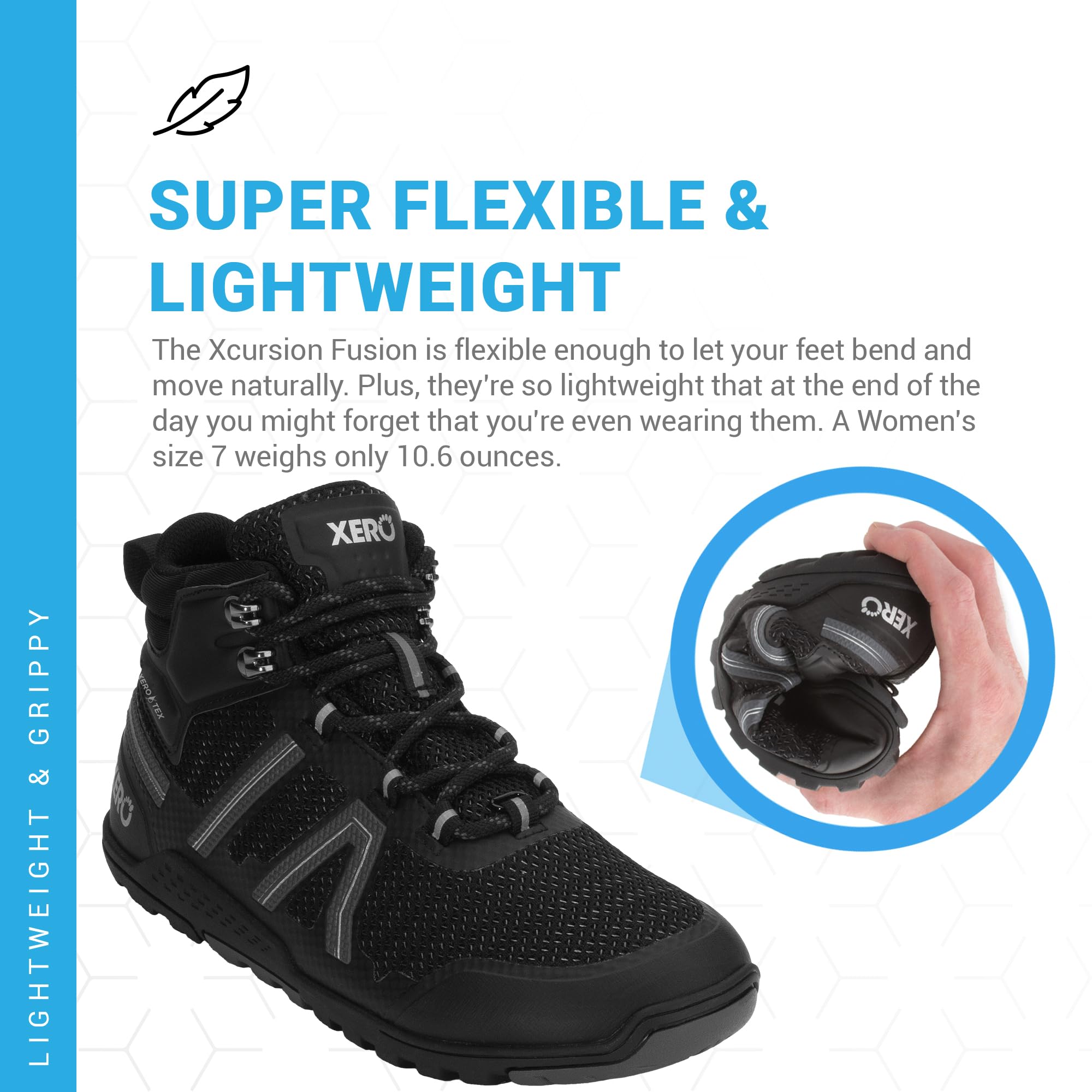 Xero Shoes Women's Xcursion Zero Drop Waterproof Hiking Boot - Lightweight & Comfortable for Outdoor Adventures, Trail Hiking & Backpacking