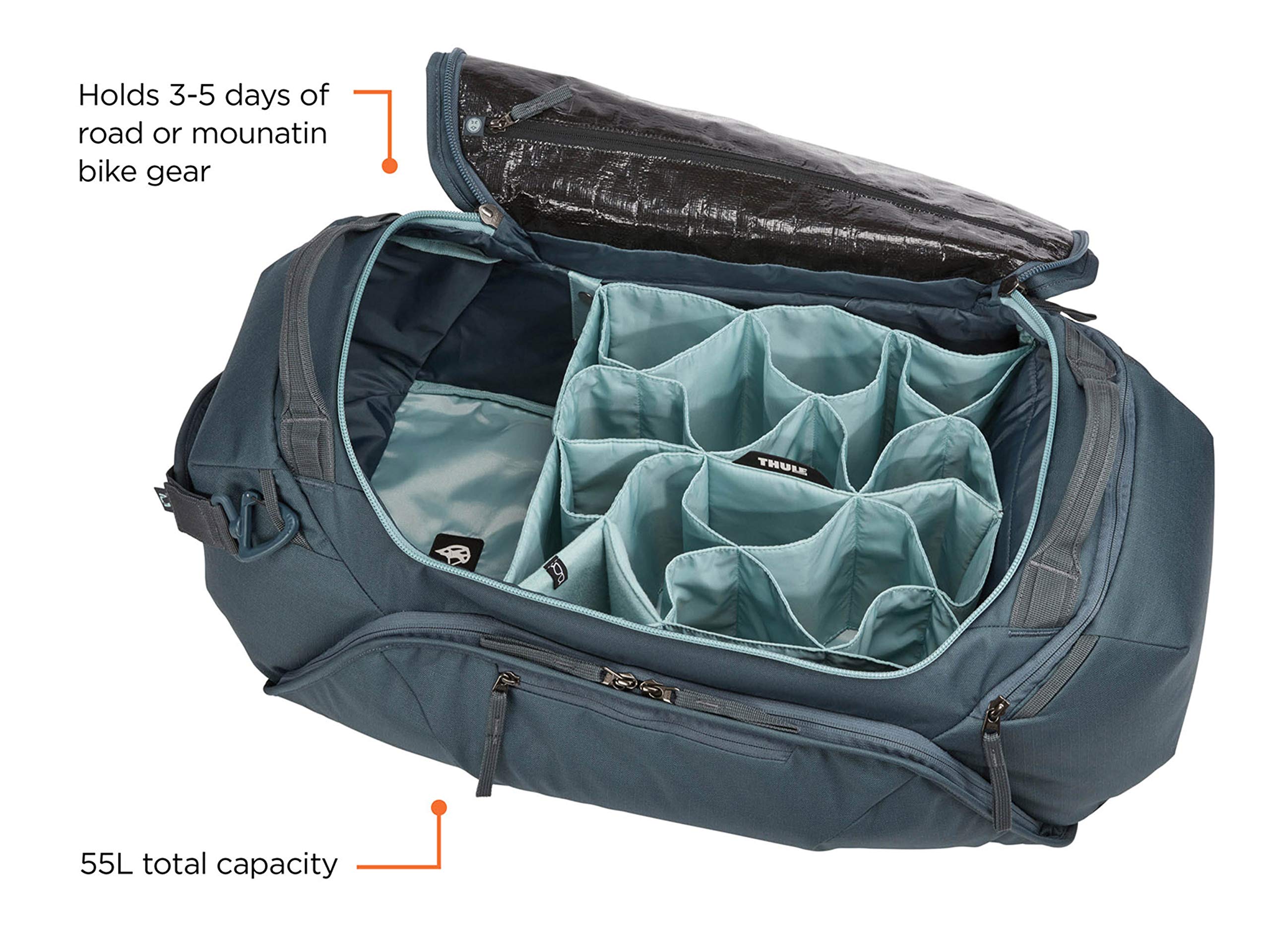 Thule Roundtrip Bike Gear Duffel Bag - Waterproof Travel Duffel for Bicycle Accessories & Equipment - Perfect for Cycling Trips, Bike Commuting & Outdoor Adventures