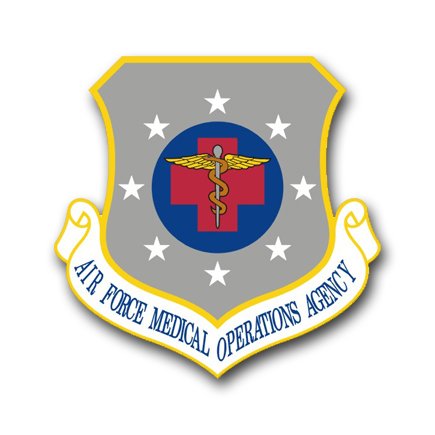 US Air Force Medical Operations Agency Vinyl Decal Sticker 3.8 Inch - Durable Military Emblem for Laptops, Cars, Helmets & DIY Projects